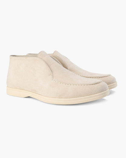 Noir et Blanc High Suede Loafers