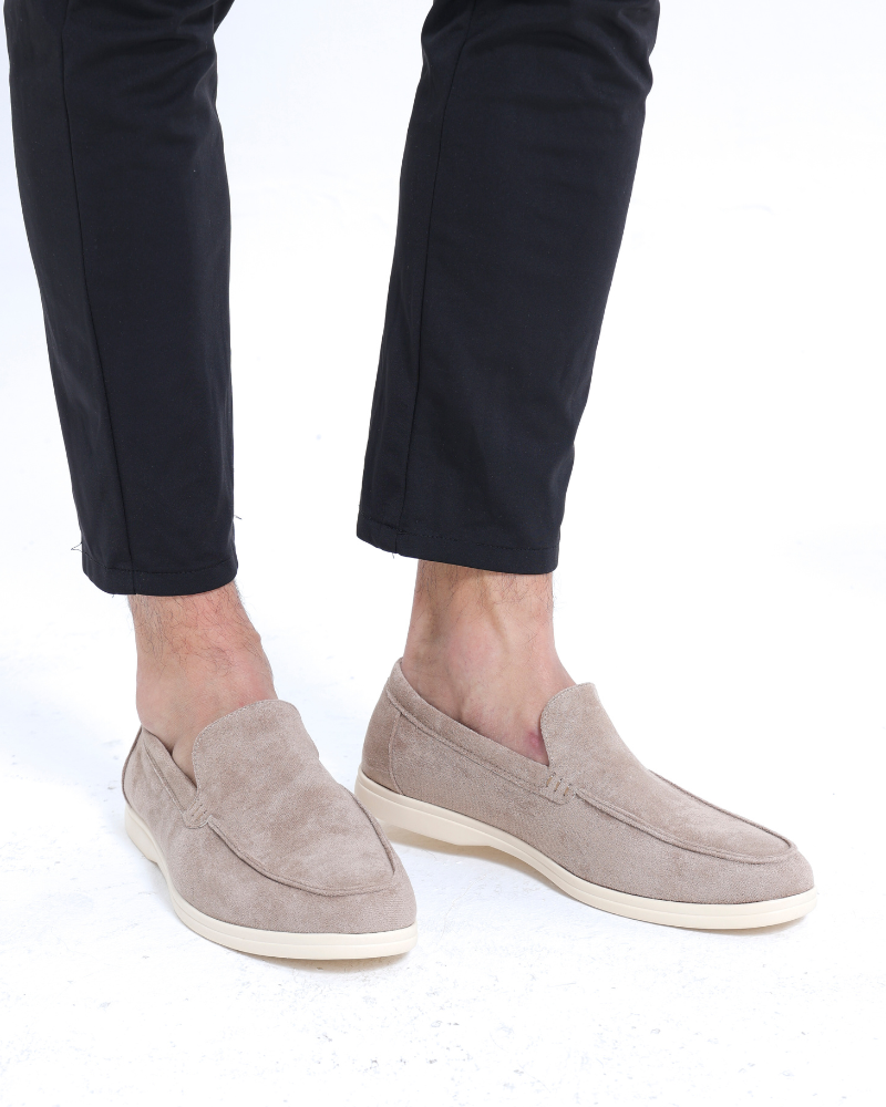 Noir est Blanc Suede Loafers