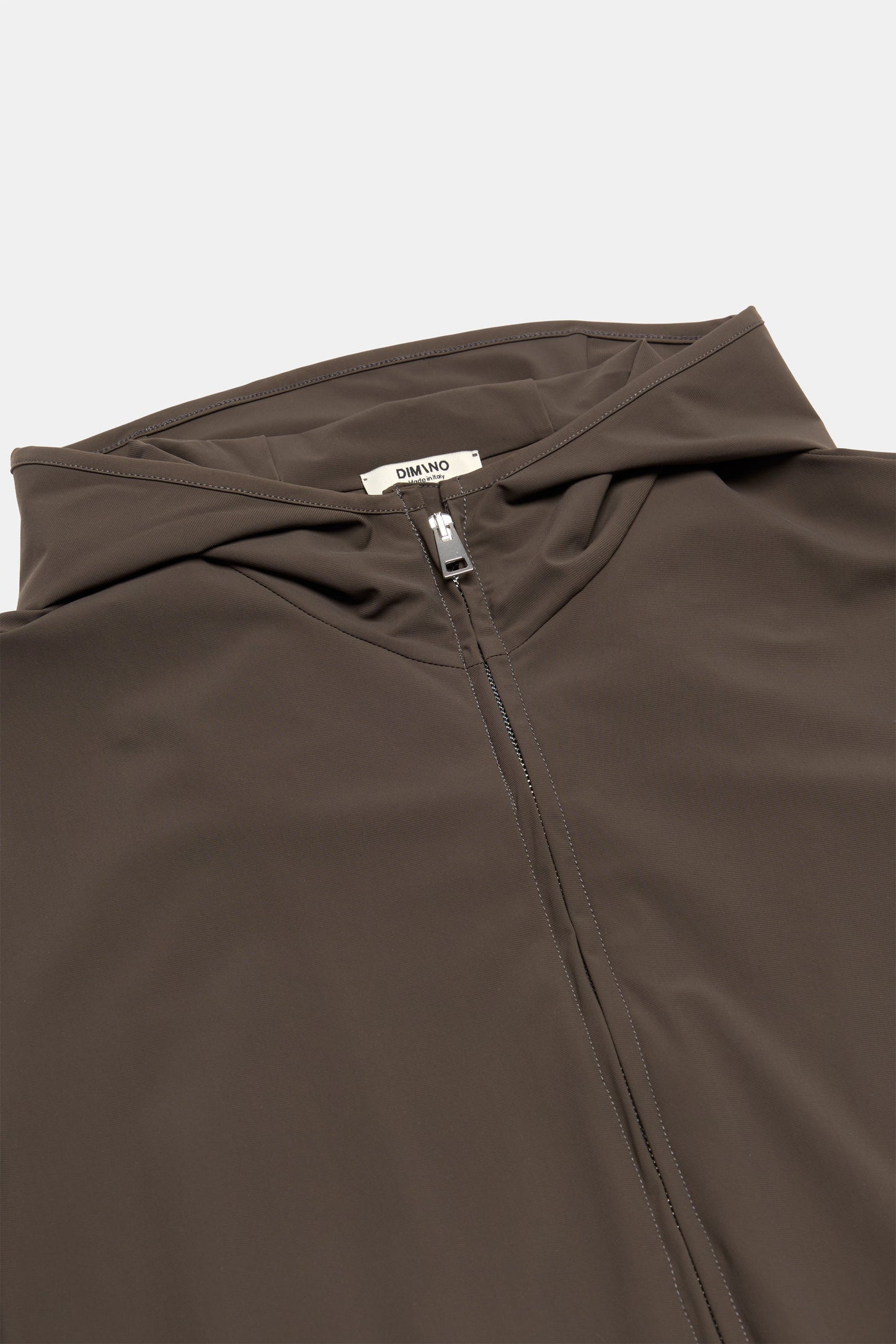 Mocha Brown Hooded Tech Vest