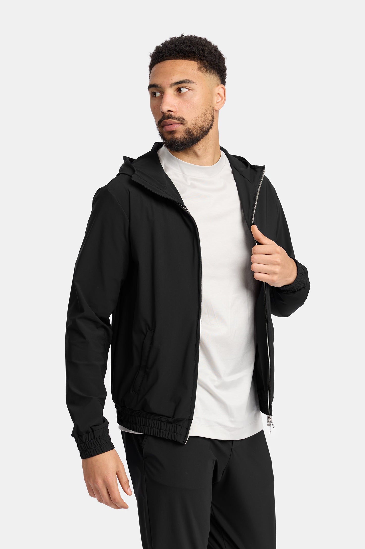 Onyx Black Hooded Tech Vest