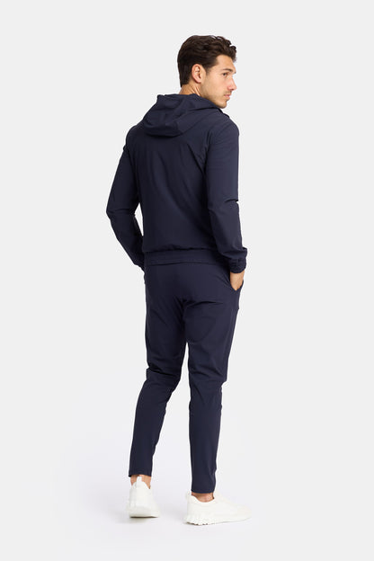 Midnight Blue Hooded Tech Suit