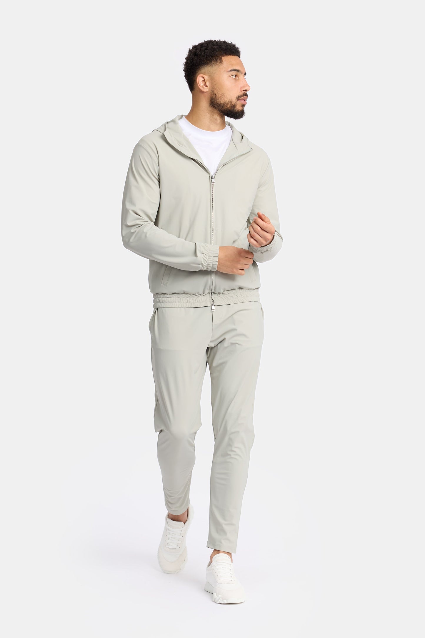 Cloud Grey Hooded Tech Suit