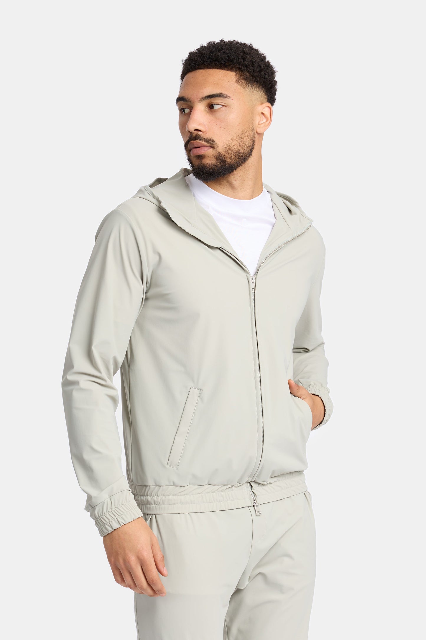 Cloud Grey Hooded Tech Suit