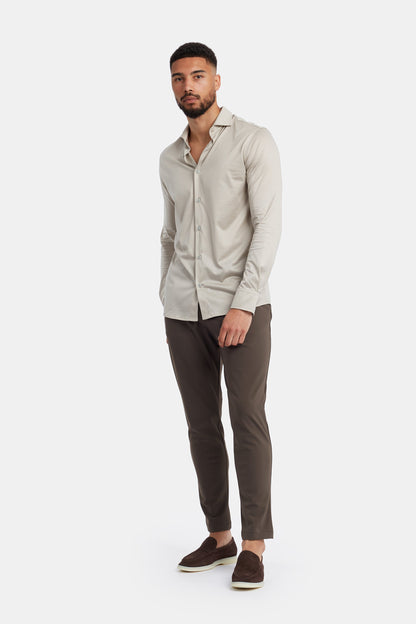 Sandstone Beige Formal Shirt