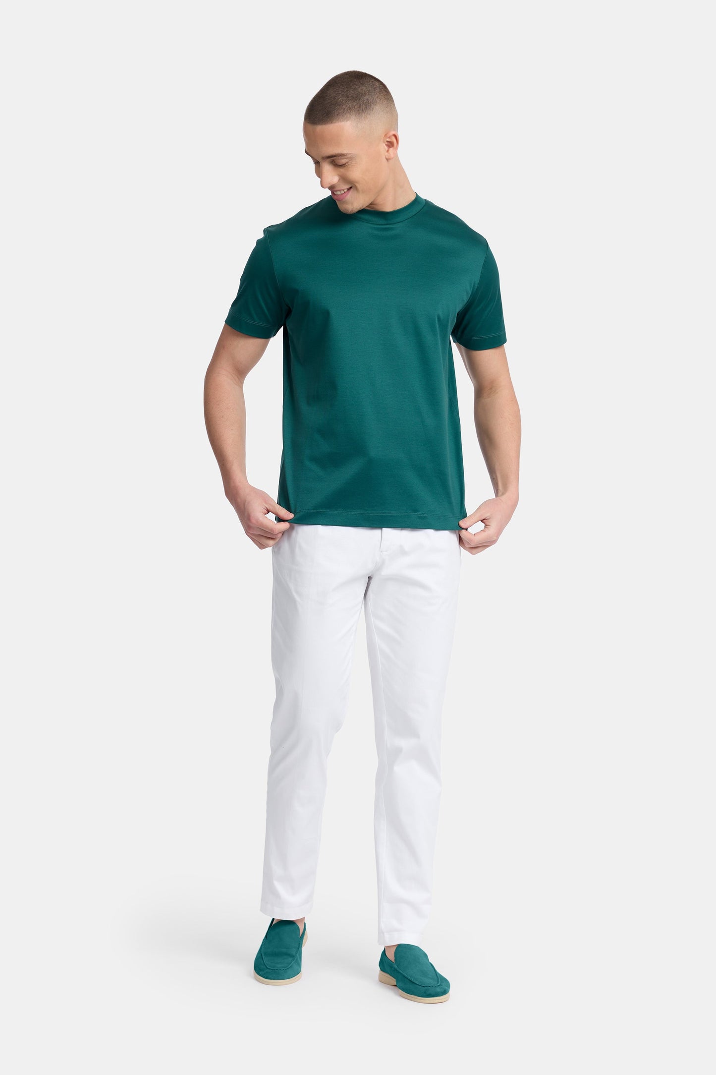 LUXE T-SHIRT PETROL GREEN