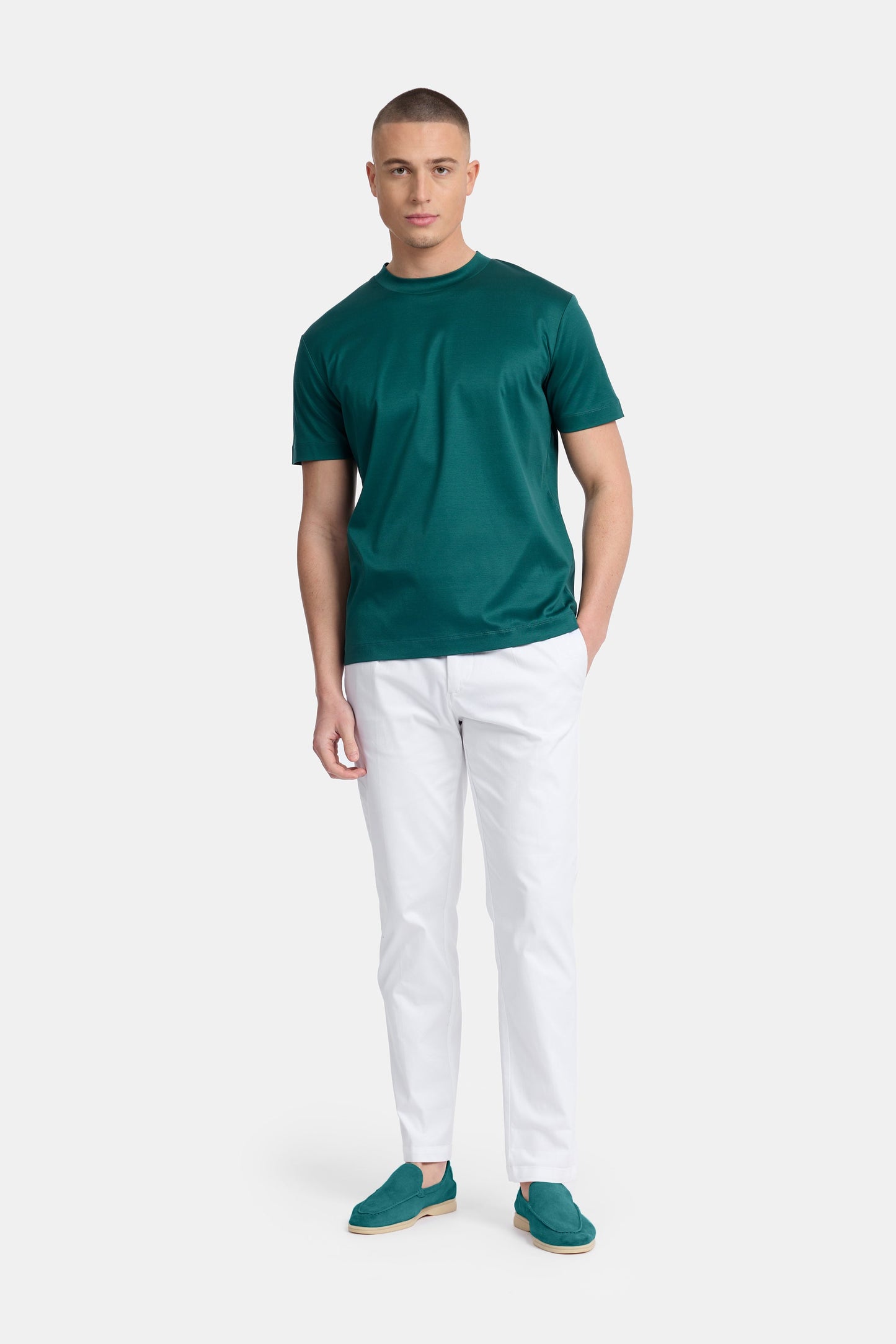 LUXE T-SHIRT PETROL GREEN