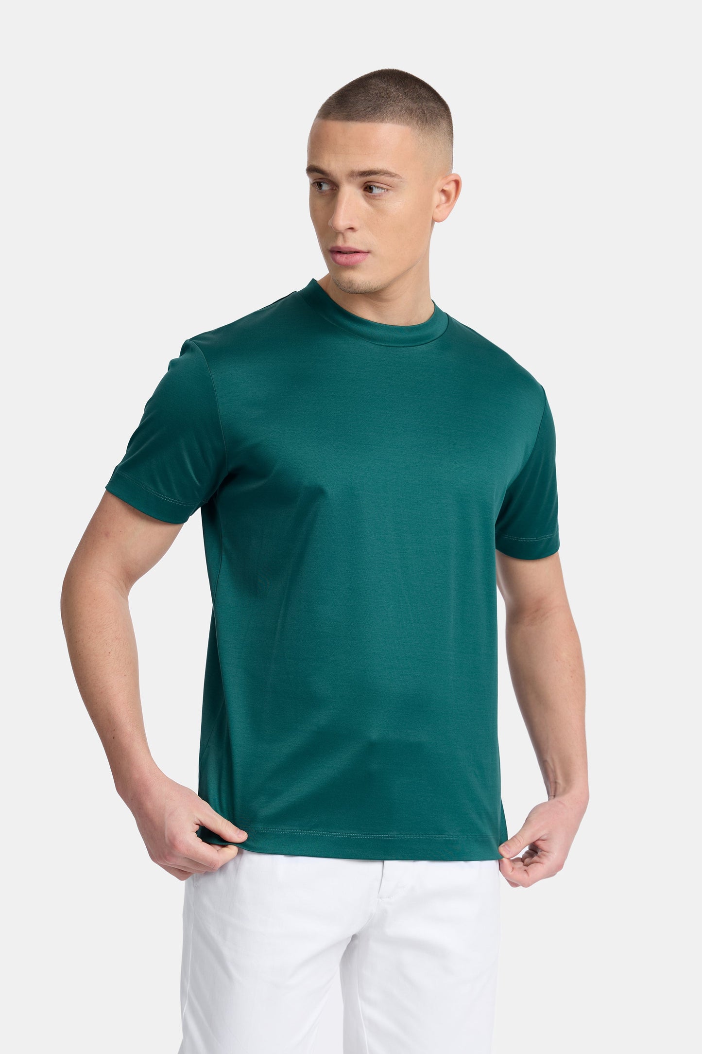 LUXE T-SHIRT PETROL GREEN