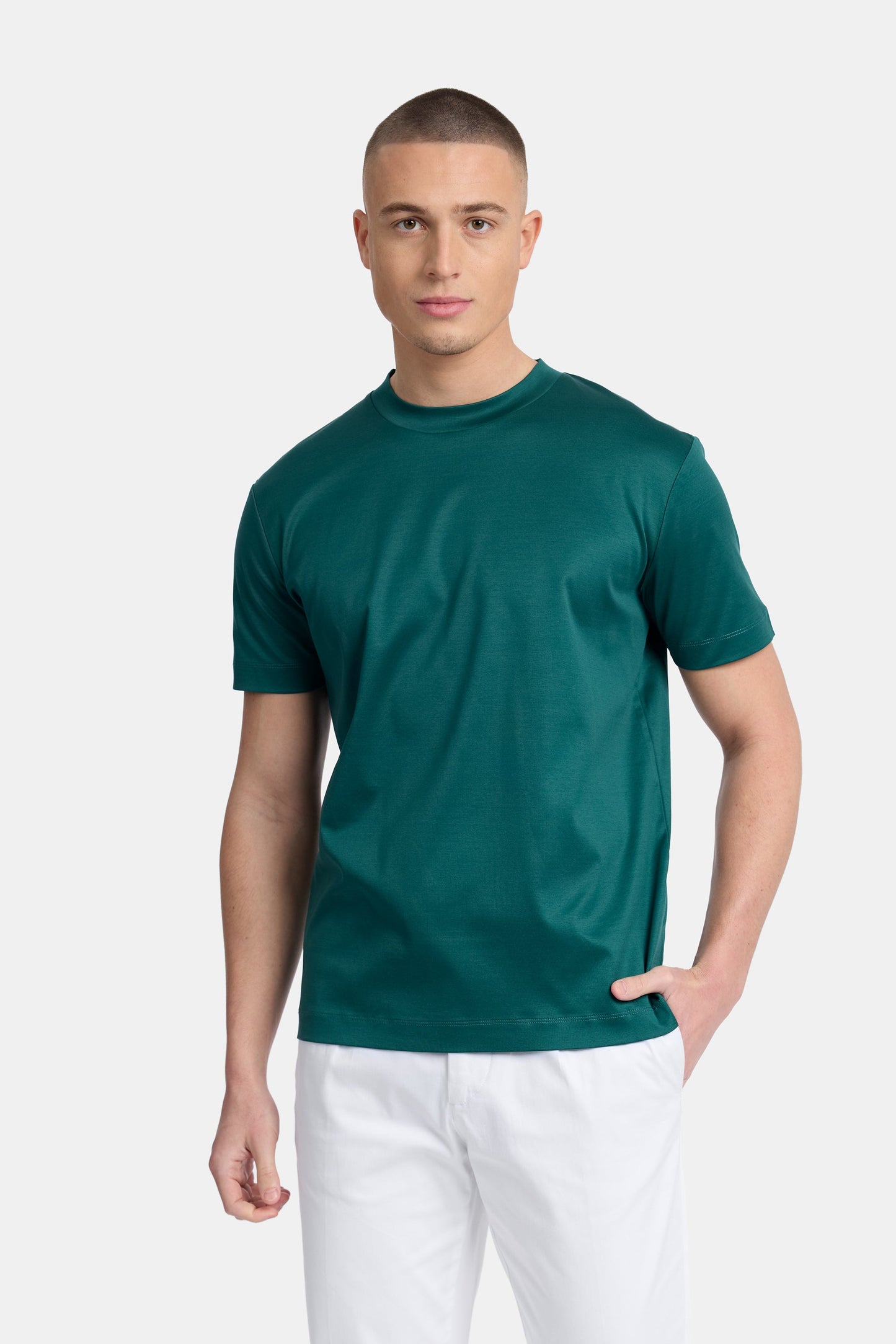 LUXE T-SHIRT PETROL GREEN