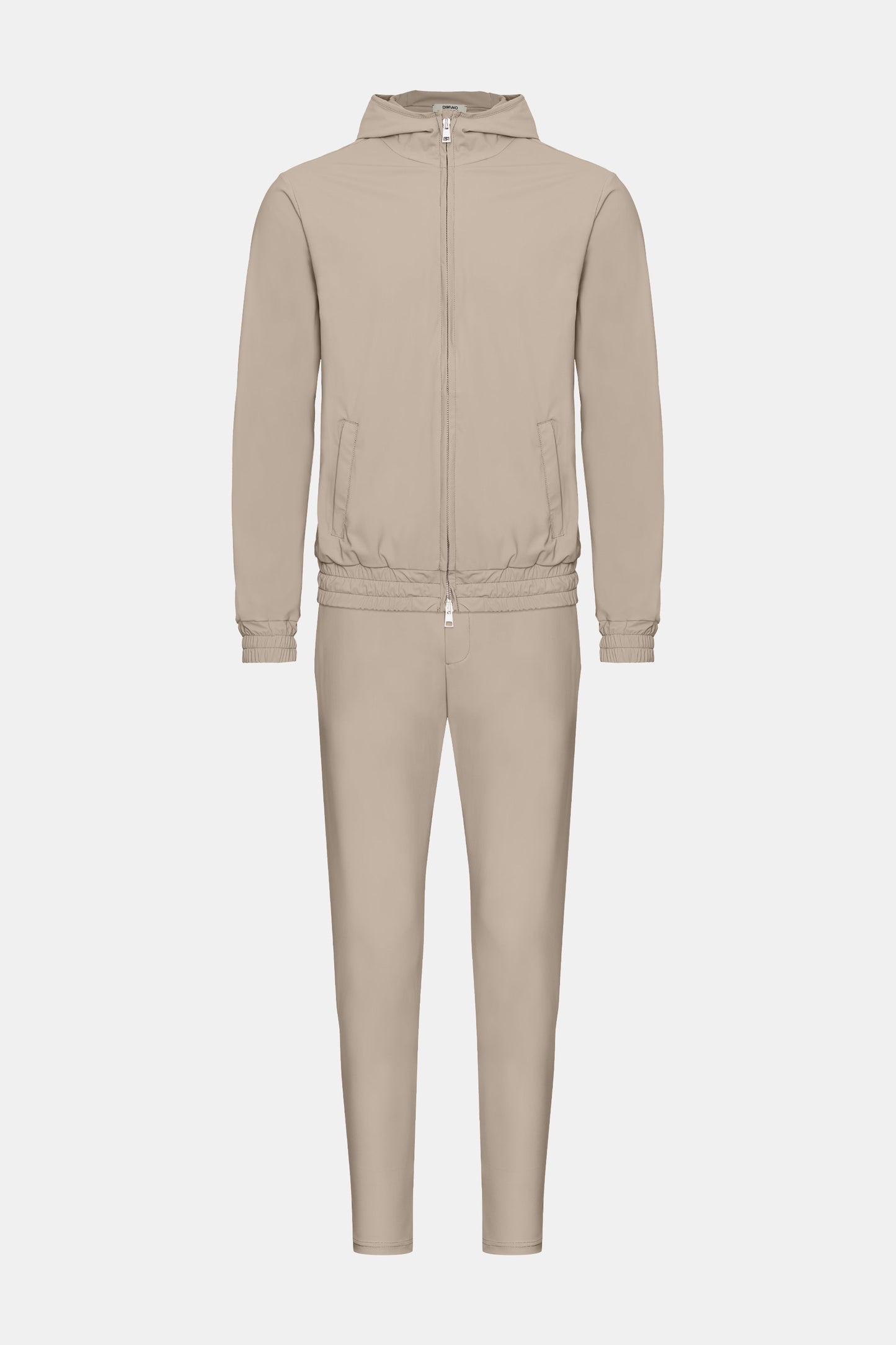 Light Beige Hooded Tech Suit