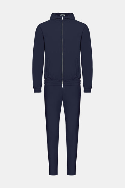 Midnight Blue Hooded Tech Suit