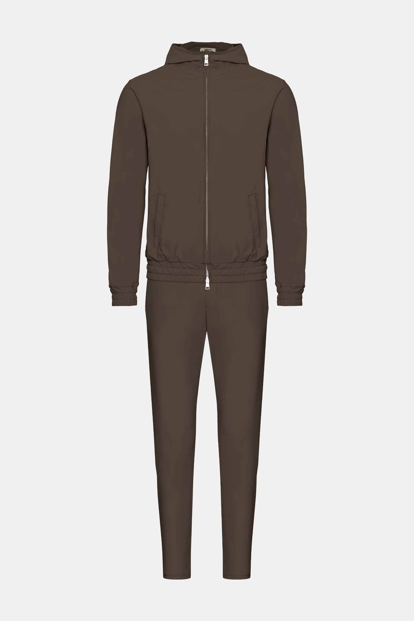 Mocha Brown Hooded Tech Suit