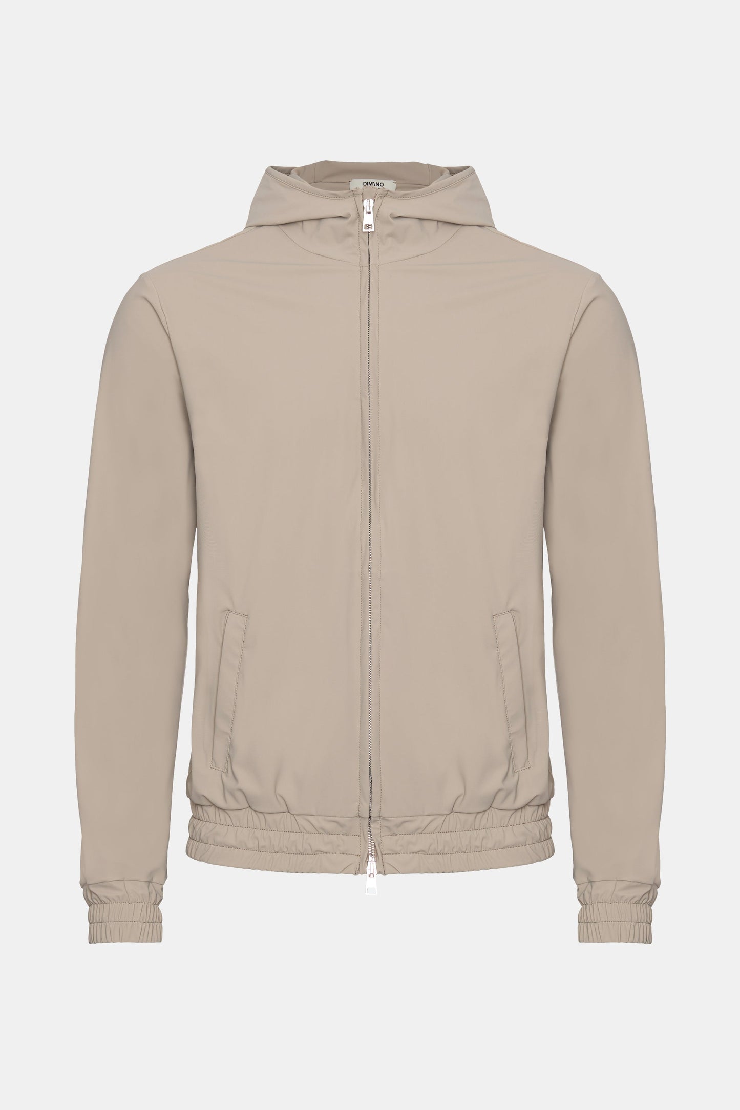 Light Beige Hooded Tech Vest